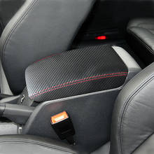 Interior do carro estilo de carbono microfibra couro centro braço capa guarnição para vw golf 6 mk6 2010 2011 2012 2013 2024 - compre barato