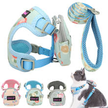 Pet Harness Leash Vest Set Snack Bag Adjustable Breathable Mesh Dog Harness For Small Medium Dogs Cat Vest Outdoor Walking 2024 - buy cheap