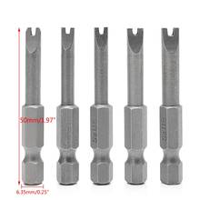 5 Pcs 1/4 Inch S2 Hex Magnetic U Shaped Screwdriver Bits Tools 50mm Length U4-U8 2024 - buy cheap