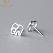 XIYANIKE 925 Sterling Silver Small Stud Earrings Trendy Simple Elephant Animal Ear Handmade Jewelry for Women Party Gifts 2024 - buy cheap