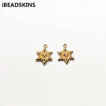 New arrival! 19x14mm Cubic Zirconia starfish charm/Connectors for Necklace,Earrings parts, Accessories,hand Made Jewelry DIY 2024 - buy cheap