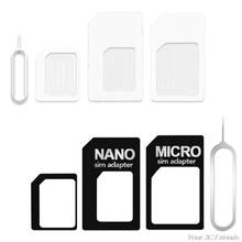 Converter nano cartão sim 4 em 1, adaptador micro padrão para iphone e samsung 4g lte usb sem fio e roteador f03 21, dropshipping 2024 - compre barato