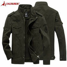 Jaqueta masculina bordada militar, casaco de algodão lavado casual, outono primavera, vestimenta, plus size 6xg, casaco bomber tática masculina 2024 - compre barato