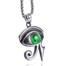 Elfasio Eye of Horus Egypt Pendant Pendant Necklace Stainless Steel Ancient Egyptian Symbol of Protection Chain Length 45-75cm 2024 - buy cheap