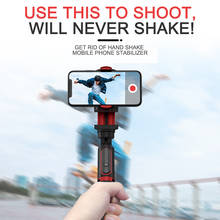 Bastão estabilizador para selfie, câmera de vídeo, vlog, com estabilizador antivibração e dispositivo de transmissão ao vivo, ptz 2024 - compre barato