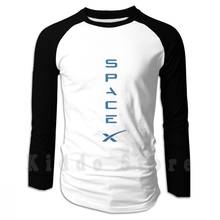 Spacex Vertical Rocket Logo Blue hoodies long sleeve Spacex Space Falcon 9 Dragon Rocket Spacex Logo Spacex 2024 - buy cheap