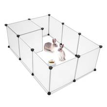 Portátil grande pet playpen plástico gato do cão quintal cerca pequenos animais filhote de cachorro canil caixa coelhos cerca tenda eua warehosue transporte 2024 - compre barato