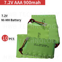 10 PCS/lot Brand new 7.2v AAA 800mAh ni-mh battery pack Rechargeable batteries Free shipping 2024 - buy cheap