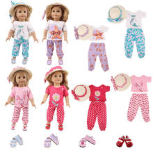 Doll Clothes Starfish Suit，Hat，Scarf, Casual Shoes Fit 18 Inch American Doll&43cm Baby New Born Doll Accessories,Girls Toys DIY 2024 - buy cheap