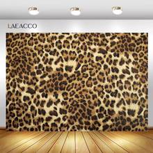 Laeacco леопардовым узором поверхность из текстурированной кожи бесшовный фон фотографический фон, фото-Декорации для фотостудии 2024 - купить недорого