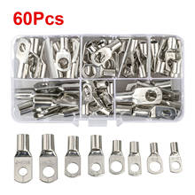 60CPS Assorted Car Auto Copper Ring Terminal Wire Crimp Connector Bare Cable Battery Terminals Soldered Connectors kit 2024 - buy cheap