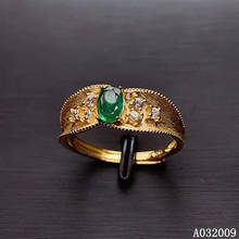 KJJEAXCMY fine jewelry 925 sterling silver inlaid natural emerald new ring fashion girl's ring support test 2024 - buy cheap