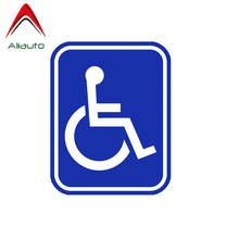 Aliauto Creative Car Sticker Handicap Symbol PVC Wheelchair Disabled Waterproof Reflective Decoration Decals,14cm*10cm 2024 - buy cheap