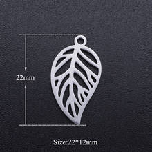 5pcs/lot 100% Stainless Steel Leaf diy Charms Wholesale Necklace Pendants Never Tarnish Never Rust Dropshipping 2024 - buy cheap