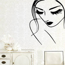 Adesivo de parede feminino sexy, elegante, acessórios de decoração de quarto, vinil, autoadesivo, decoração de casa, design de parede 2024 - compre barato