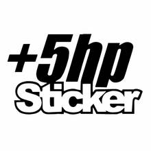 New interesting Car Sticker +5 HP Sticker Drift   Car Styling Cover Scratches Waterproof Bumper PVC 12cm X 7cm 2024 - buy cheap