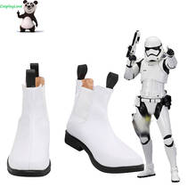 Movie SW-Botas largas de cuero hechas a medida, zapatos blancos de Stormtroopers, Cosplay 2024 - compra barato