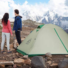 Hewolf tenda de acampamento portátil, dupla ultraleve, barraca profissional, barraca de camping, caminhadas ao ar livre, anti-chuva, silicone 2024 - compre barato