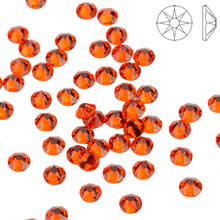 High Brilliance Sun Orange FlatBack Golden Back Non-HotFix Rhinestones Nail Art Crystal 16 Facets Cut Flat Back Rhinestones 2024 - buy cheap