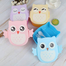 Cartoon Baby Food Dishes Owl Lunch Box Food Fruit Storage Box Portable Children Bento Safe Picnic Food Toddler Dinnerware 2024 - buy cheap