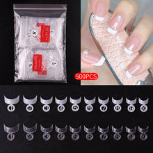 Uñas postizas acrílicas francesas, accesorios para manicura, Nail Art, 500 unids/bolsa 2024 - compra barato