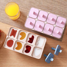 DIY 8 Hole Ice Cream Popsicle Molds Cooking Tools Rectangle Shaped Reusable DIY Ice Cream Baking Moulds 2024 - buy cheap