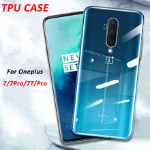 Capa de silicone transparente para oneplus 7 7t pro, capa protetora ultra fina e à prova de choque 2024 - compre barato