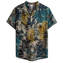 Mens Hawaiian Shirt Male Casual Camisa Masculina Printed Beach Shirts Short Sleeve Brand Clothing Shirts Social Free Shipping 2024 - buy cheap