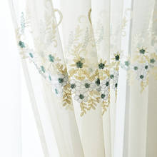 Luxury White Embroidery Floral Voile Curtains For Bedroom Living Room Tulle Blinds Modern Lace Mesh Sheer WX-1718 2024 - buy cheap