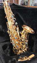 2020 duplo 11 novo produto promoção soprano saxofone curvo design b plana com abalone escudo chaves excelente tom com caso 2024 - compre barato