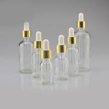 1pcs 5ml-100ml Transparent Glass Reagent Liquid Dropper Bottle Empty Cosmetic Packaging Container Vials Essential Oil Bottles 2024 - buy cheap