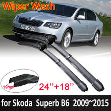Car Wiper Blades for Skoda Superb 2 B6 3T 2009~2015 Front Windscreen Wipers Car Accessories Goods 2010 2011 2012 2013 2014 2024 - buy cheap