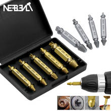 Extractor de tornillos dañados, Kit de herramientas de extracción de pernos rotos con funda, doble cara, 5 uds./4 Uds. 2024 - compra barato