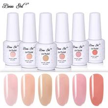 Beau Gel 8ML Nude Jelly Series Gel Nail Polish Art Nail Varnishes Semi Permanent UV LED Top Base Nail Polish Manicure Art Salon 2024 - buy cheap