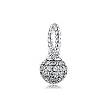 Silver 925 Pave Ball Pendant Charms Beads Fits Pandora 925 Original Bracelet for Women DIY Jewelry Making kralen berloques F1140 2024 - buy cheap
