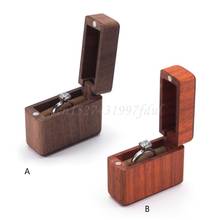 Wood Ring Bearer Box Wedding Engagement Ring Holder Box Jewelry Box  Favor Gift 2024 - buy cheap