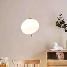 Nordic criativo seixo luzes de vidro moderno simples sala estar quarto lâmpadas pingente controle remoto 2024 - compre barato