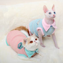 Cat Clothes Spring Summer Shirt Vest Cat Clothes Fake Two Cute Puppet Sphinx Cat Clothes 2024 - buy cheap