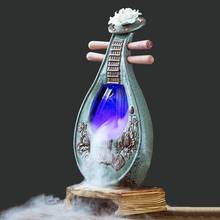 Zen Chinese Ceramic Indoor Water Fountain Classical Lute Shape Fountains Ornaments Humidifier Feng Shui Office Home Decoration 2024 - buy cheap