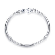 Xiaojing Christmas Sale Authentic 100% 925 Sterling Silver Snake Chain Bangle & Bracelet for Women Luxury Jewelry 18cm 2019 New 2024 - buy cheap