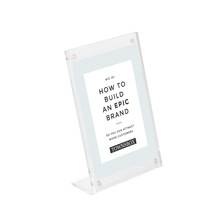 Magnetic L-slanted Acrylic Photo Stand A5 A4 Clear Plastic Frame Tag Card Poster Sign Holder Table Counter Desktop L-display 2024 - buy cheap