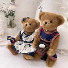 Un par de peluches de oso de peluche movibles, bonitos animales de peluche, regalo de cumpleaños para muñeca de novia, regalos, vestidor de ventana 2024 - compra barato