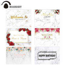 Allenjoy Wedding Photography Backdrop Birthday Marble Baby Shower Newborn Background Flowers Party Banner Photo Studio Vinyl 2024 - buy cheap