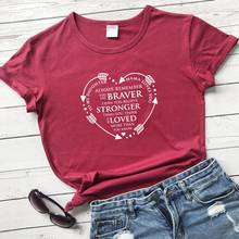 Camiseta "You Are Braver what You Believe Stronger Think You looked More what You knover", camisa "mother days", camisetas vintage 2024 - compra barato