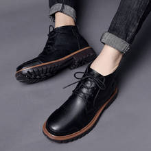 Men Genuine Leather Shoes Winter Leisure Comfy Warm Casual Shoes Luxury Brand Male Footwear Buty Meskie Fashion Mens Boots VII 2024 - buy cheap