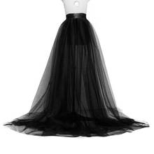 US Temperament Women A-line Tulle Tutu Long Skirt Wedding Party Prom Bandage Mesh Maxi Skirts 2024 - buy cheap