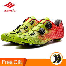 SANTIC Men Road Bike Cycling Shoes with Level 10 Carbon Fiber Outsole Professional Ultralight Road Bicycle Shoes Gradient Colors 2024 - buy cheap