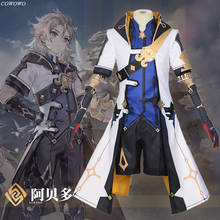 ¡Anime! Genshin-traje de juego de Albedo de impacto para hombre, uniforme de caballeros magníficos, disfraz de fiesta de Carnaval y Halloween, novedad de 2021 2024 - compra barato