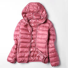Autumn Winter Women's Jacket Down Hooded Coat Female Ultra-Light White Duck Parka Warm Pink Black Basic Jackets Female Outwear 2024 - buy cheap
