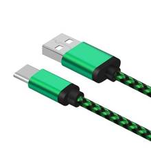 UGI-Cable magnético de nailon trenzado para móvil, Cable de carga rápida de 1M, 2.4A, color verde, tipo C, USB C, sincronización de fecha para Samsung, Xiaomi, RedMi, Huawei, HTC 2024 - compra barato
